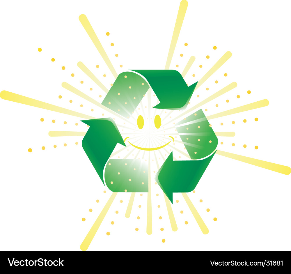 Solar Recycle Symbol vector image