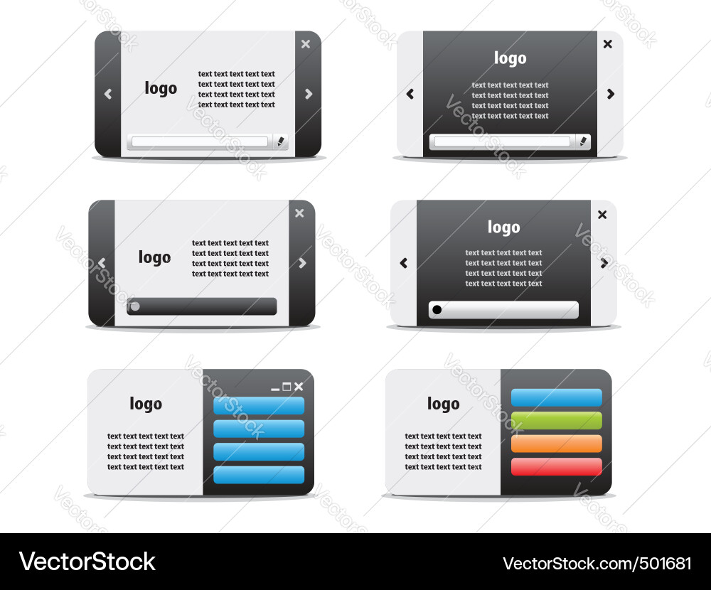 Web business card set 04 Vector Image