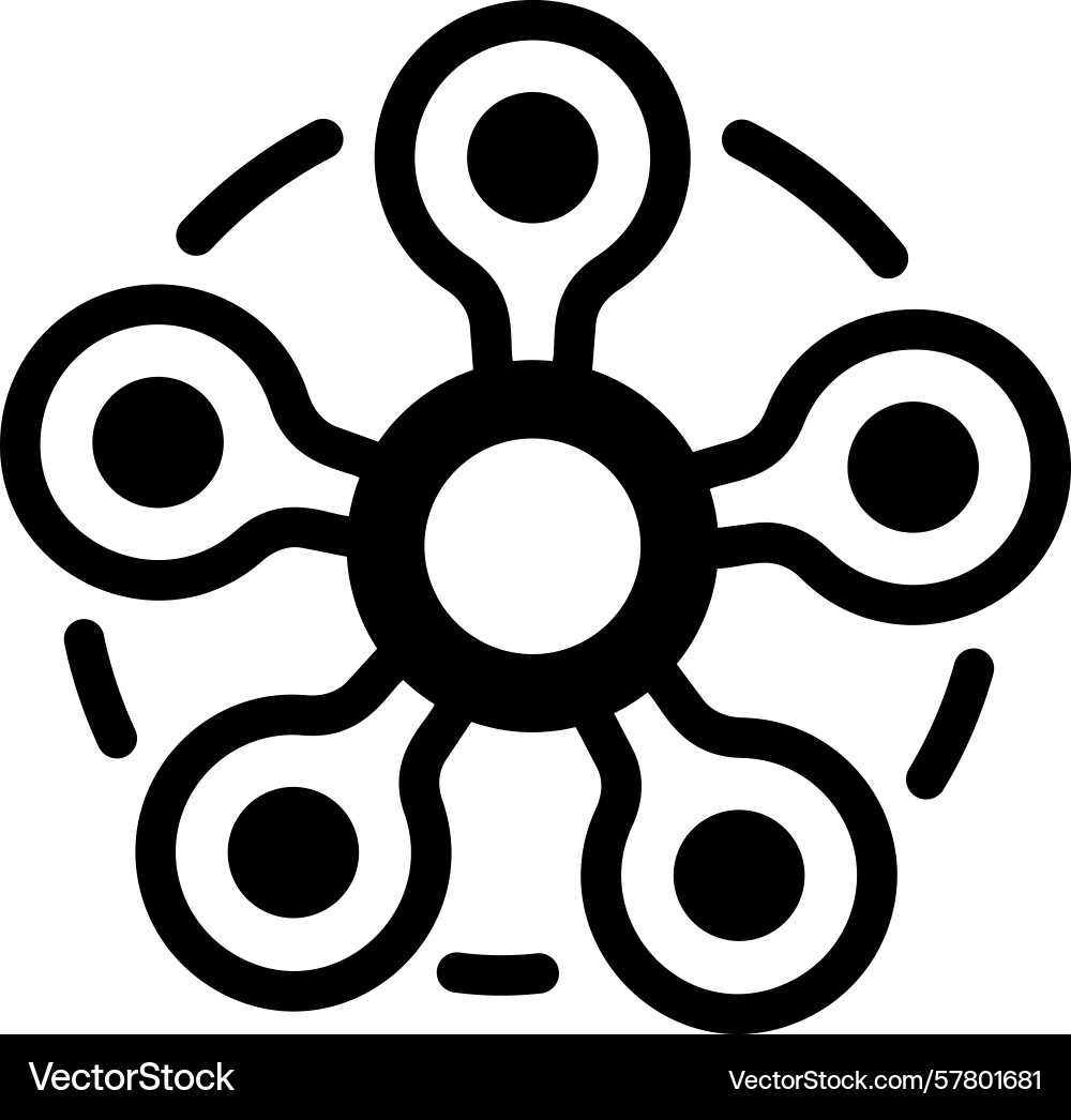 Weba linear style icon representing toy spinner Vector Image