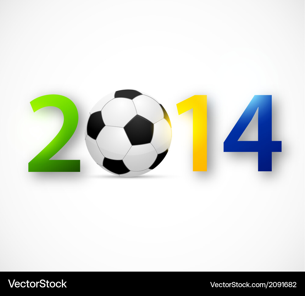 2014 Brazil World Cup Soccer Vector Image