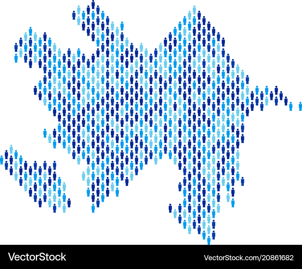 Azerbaijan population demographics Azerbaijan population demographics vector image
