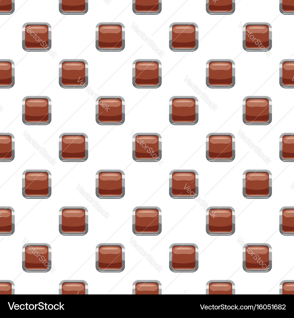 Broun square button pattern vector image