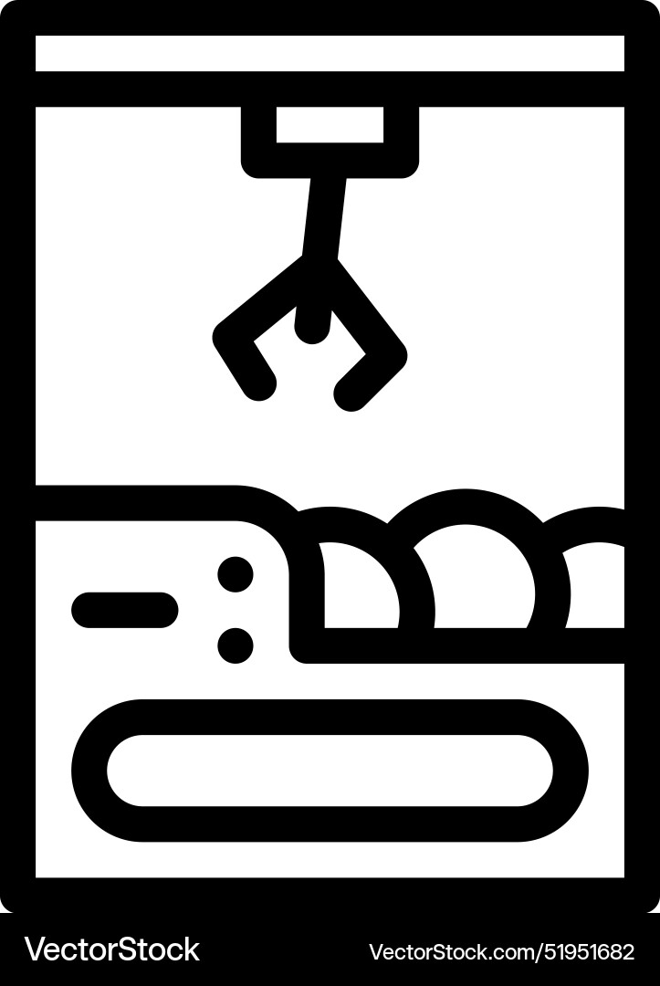Claw machine icon thin linear style design Claw machine icon thin linear style design vector image