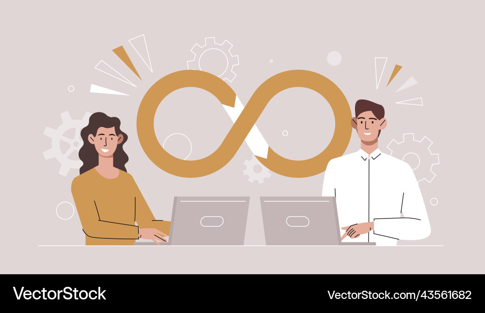 Devops software concept Devops software concept vector image