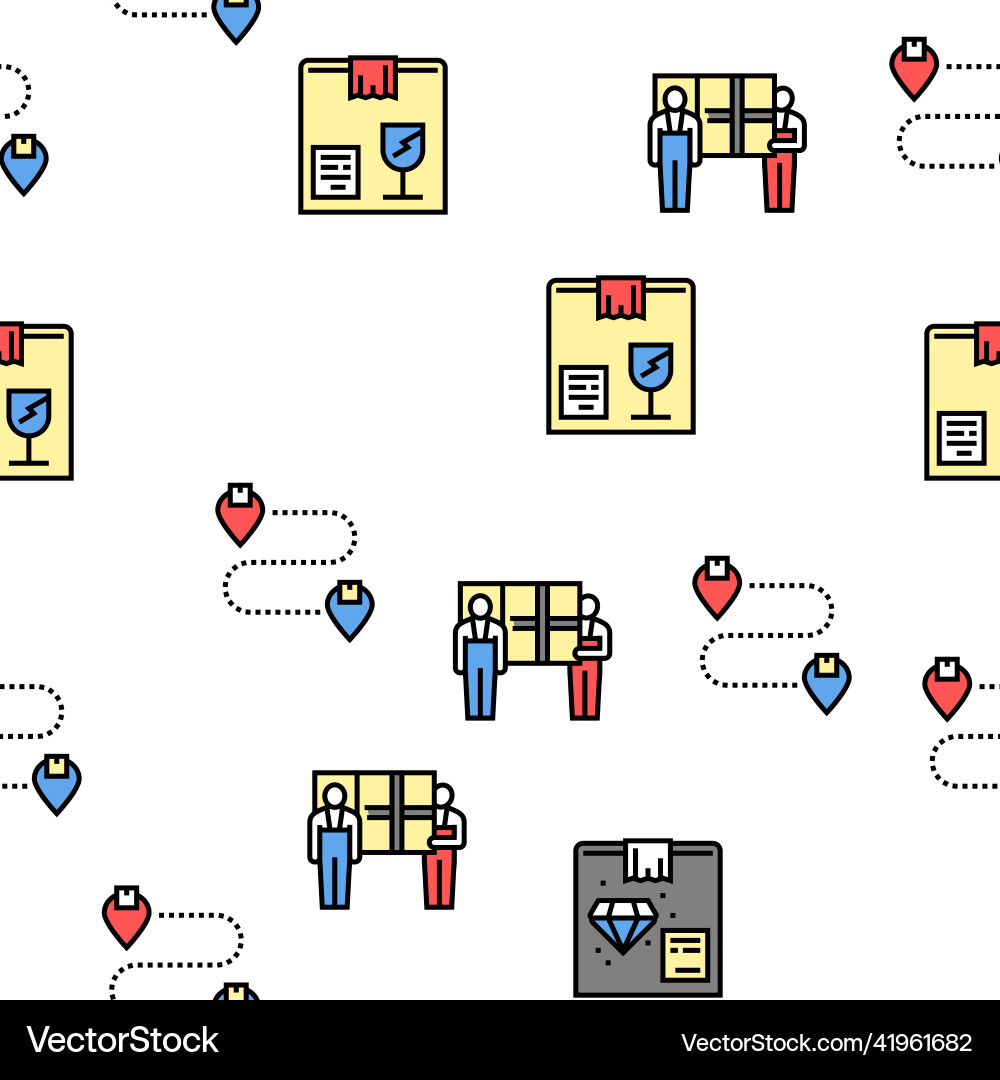 Mover express service seamless pattern Mover express service seamless pattern vector image