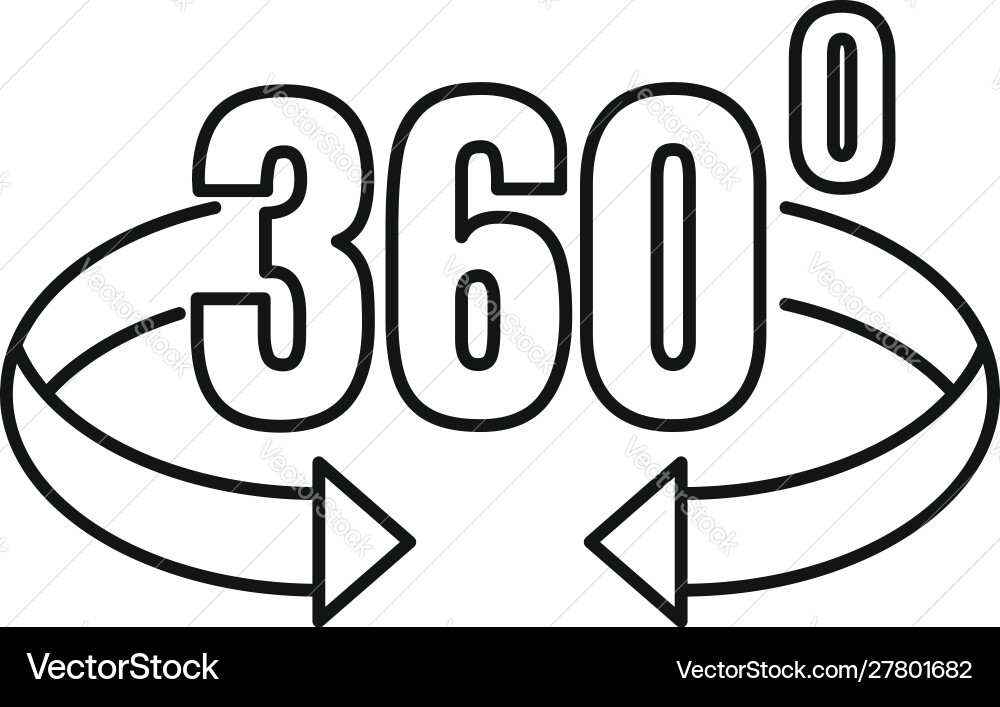 Neural 360 degrees icon outline style Neural 360 degrees icon outline style vector image