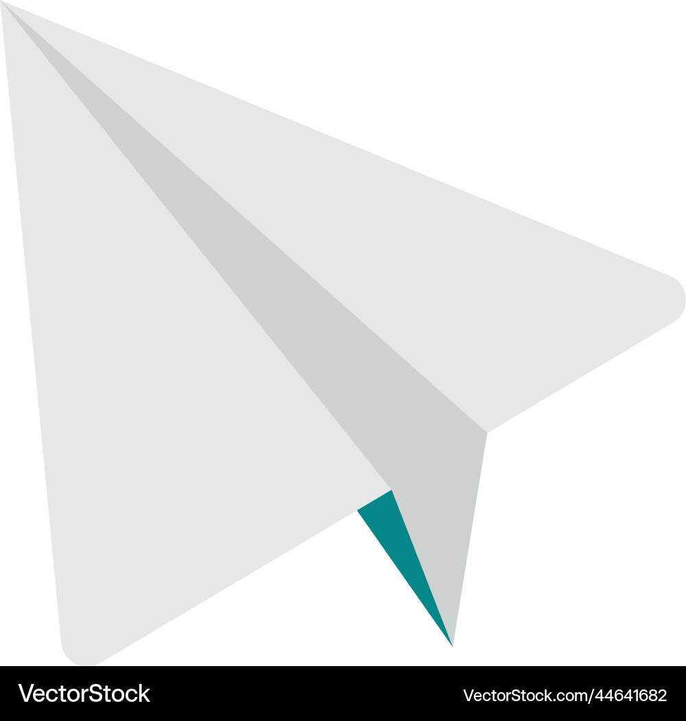 Paper plane in minimal style Vector Image