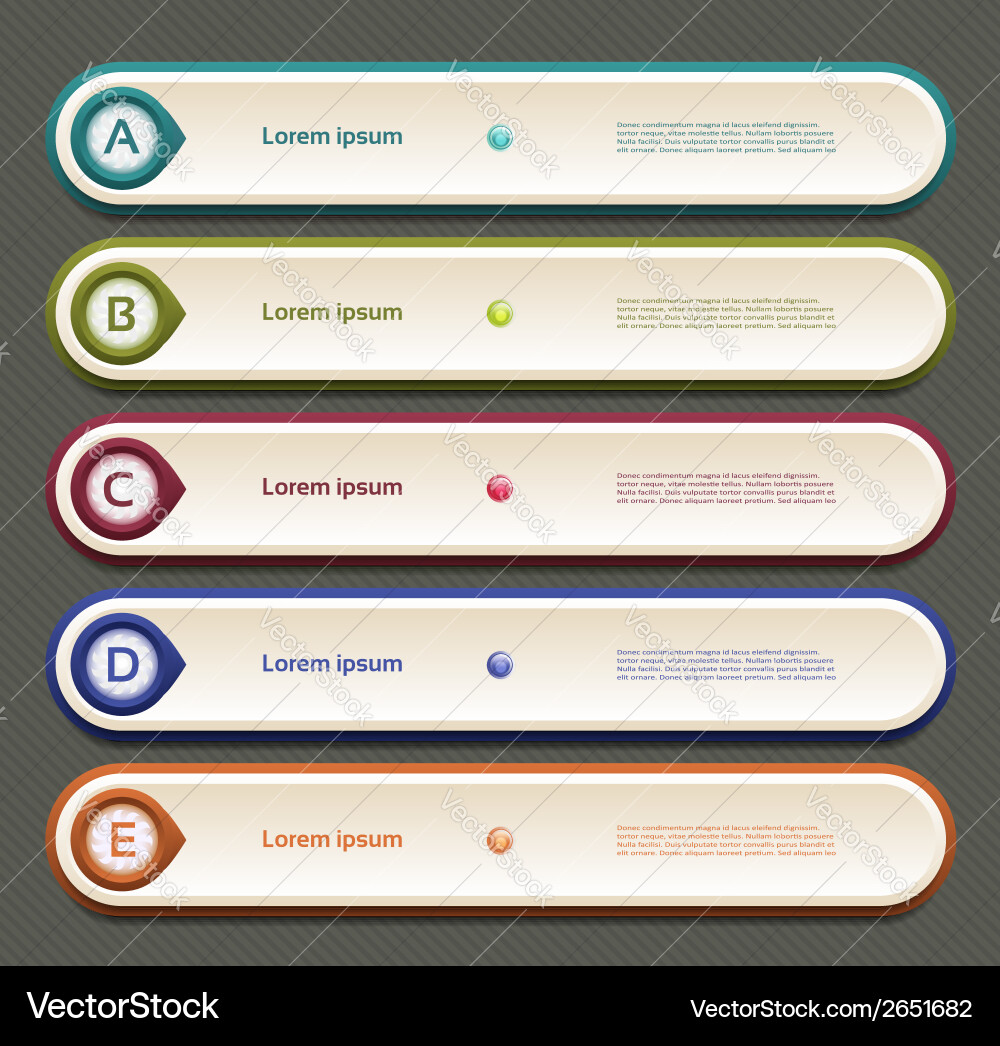 Progress background product choice or version Vector Image