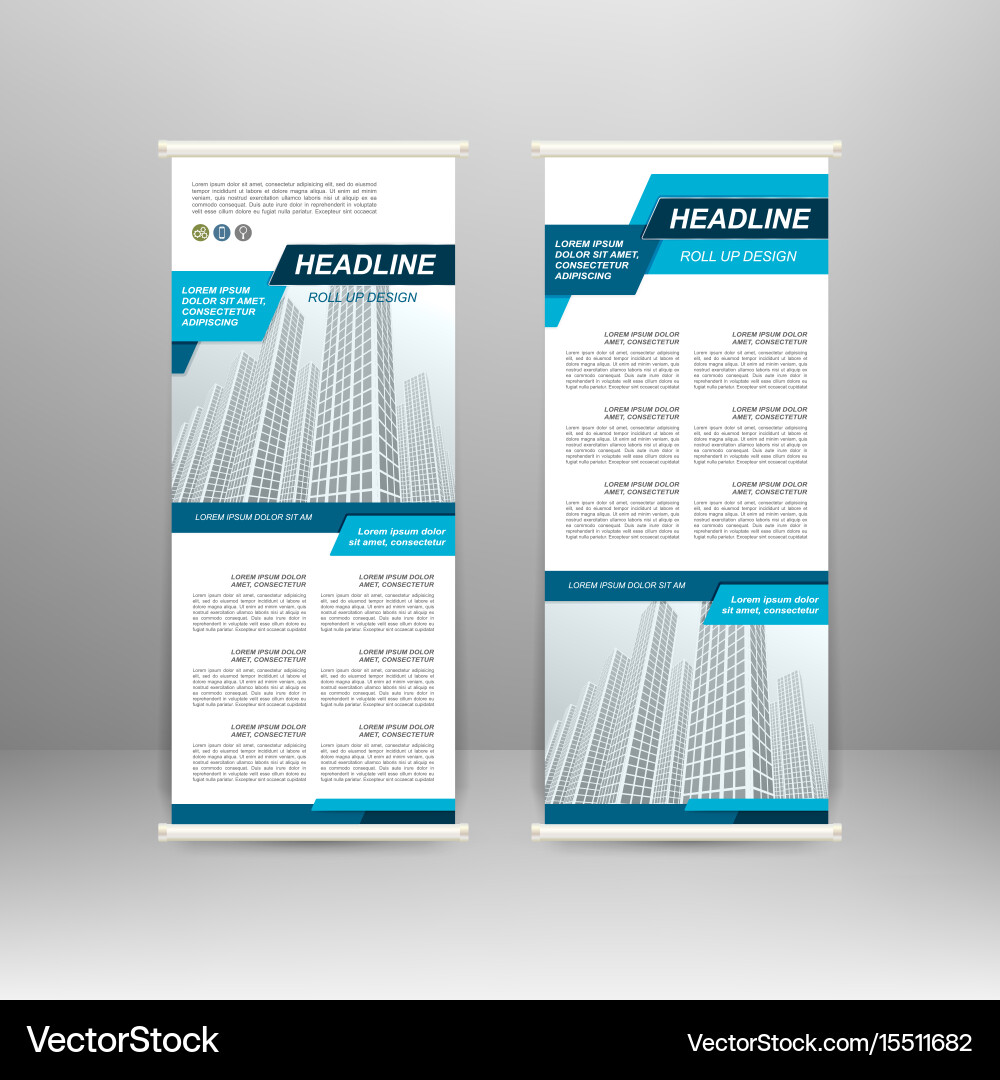 Roll Up Banner Stand vector image