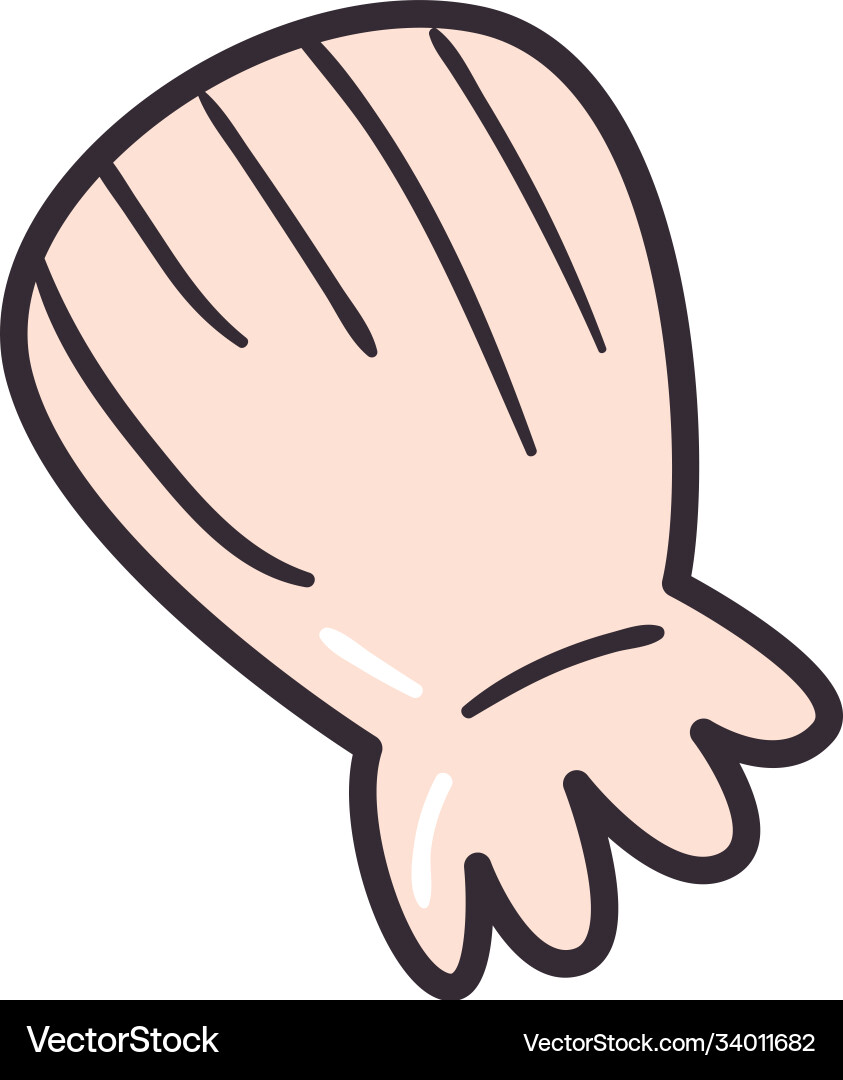 Sea shell line and fill style icon design vector image