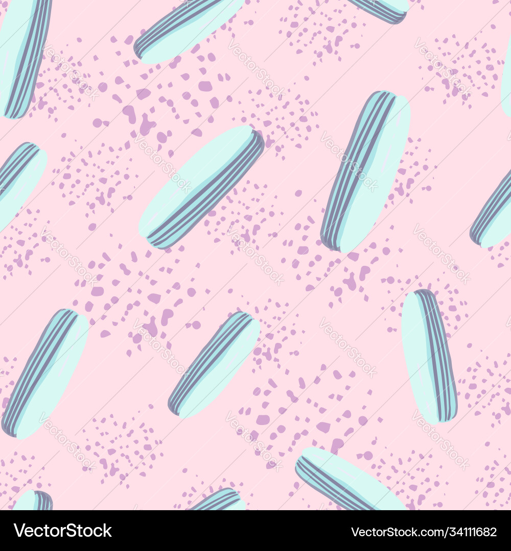 Seamless random pattern with eclair doodle Seamless random pattern with eclair doodle Vector Image