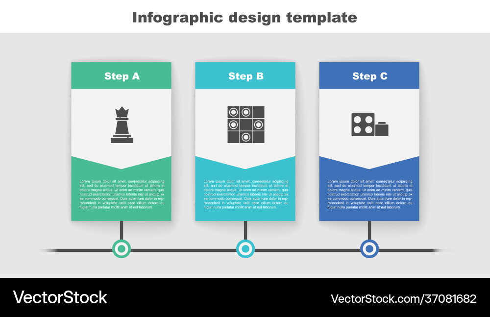Set chess board game checkers and toy building Set chess board game checkers and toy building vector image