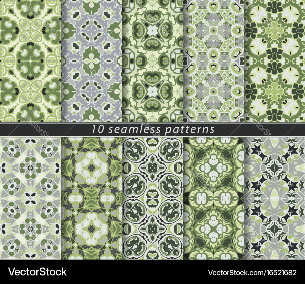 Set of seamless abstract pattern vector image