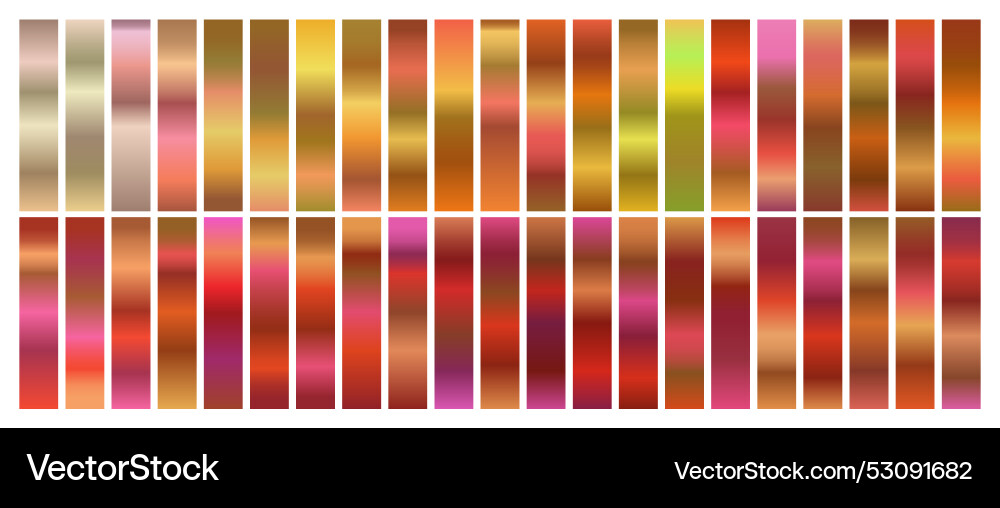 Warm red gradient swatch color set with autumn Warm red gradient swatch color set with autumn vector image