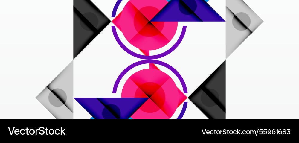 Abstract geometric composition with overlapping Abstract geometric composition with overlapping Vector Image