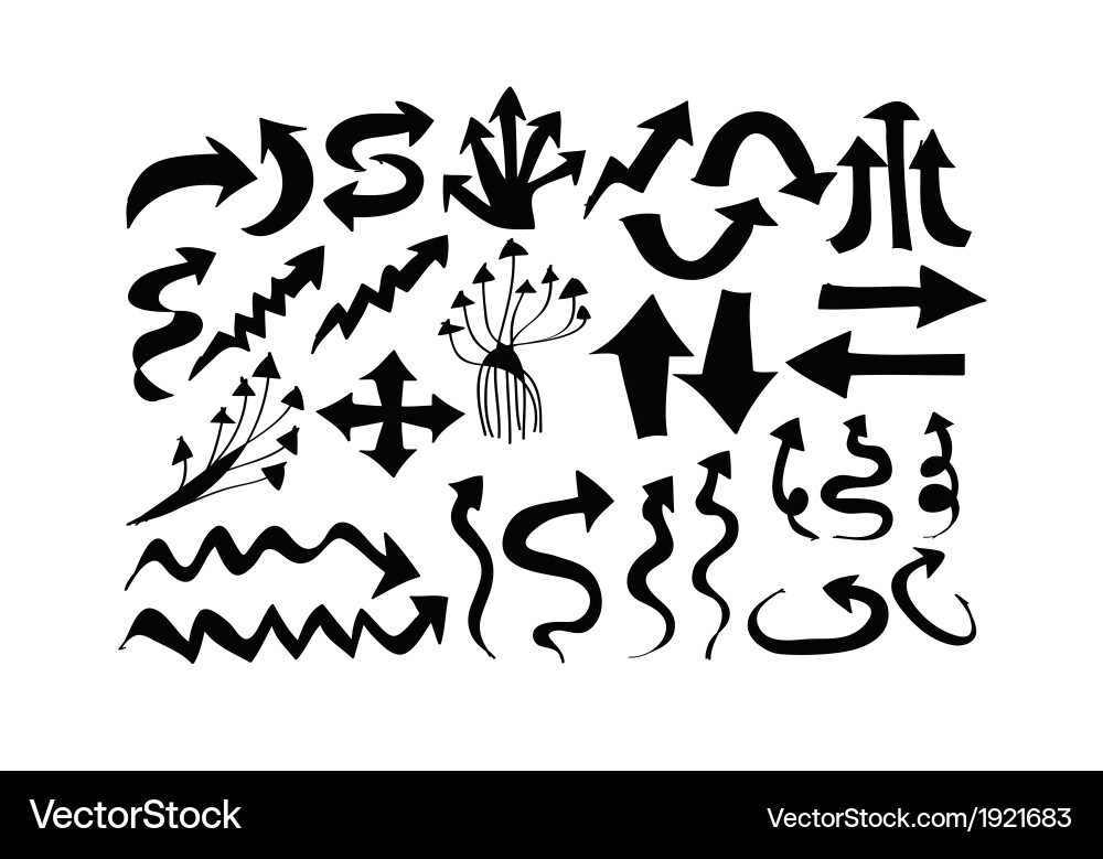 Arrow icons for web Vector Image