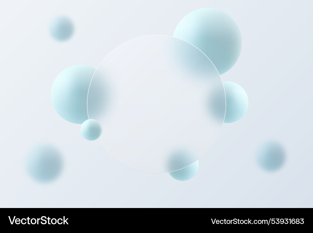 Background glass morphism with circle in front Background glass morphism with circle in front Vector Image