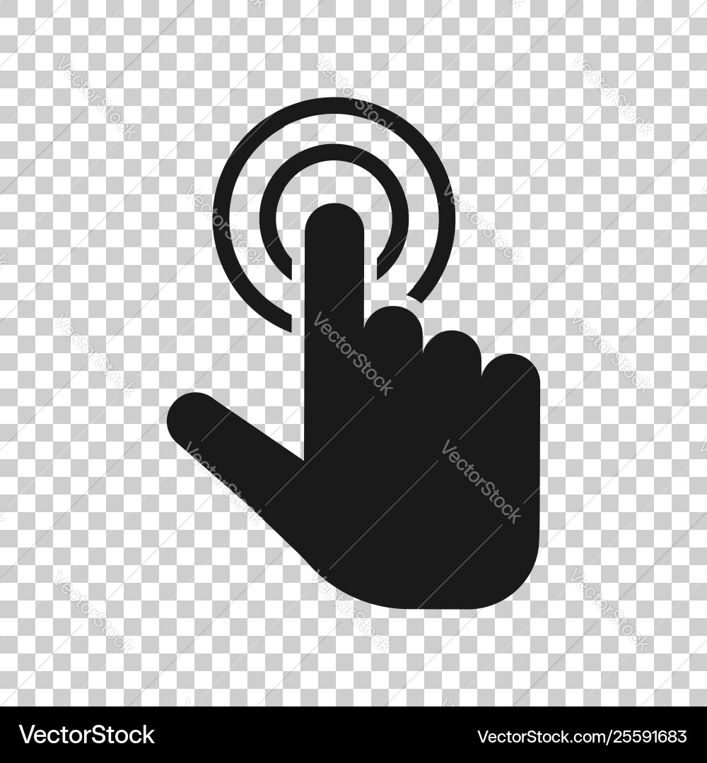 Click mouse icon in transparent style pointer Click mouse icon in transparent style pointer vector image