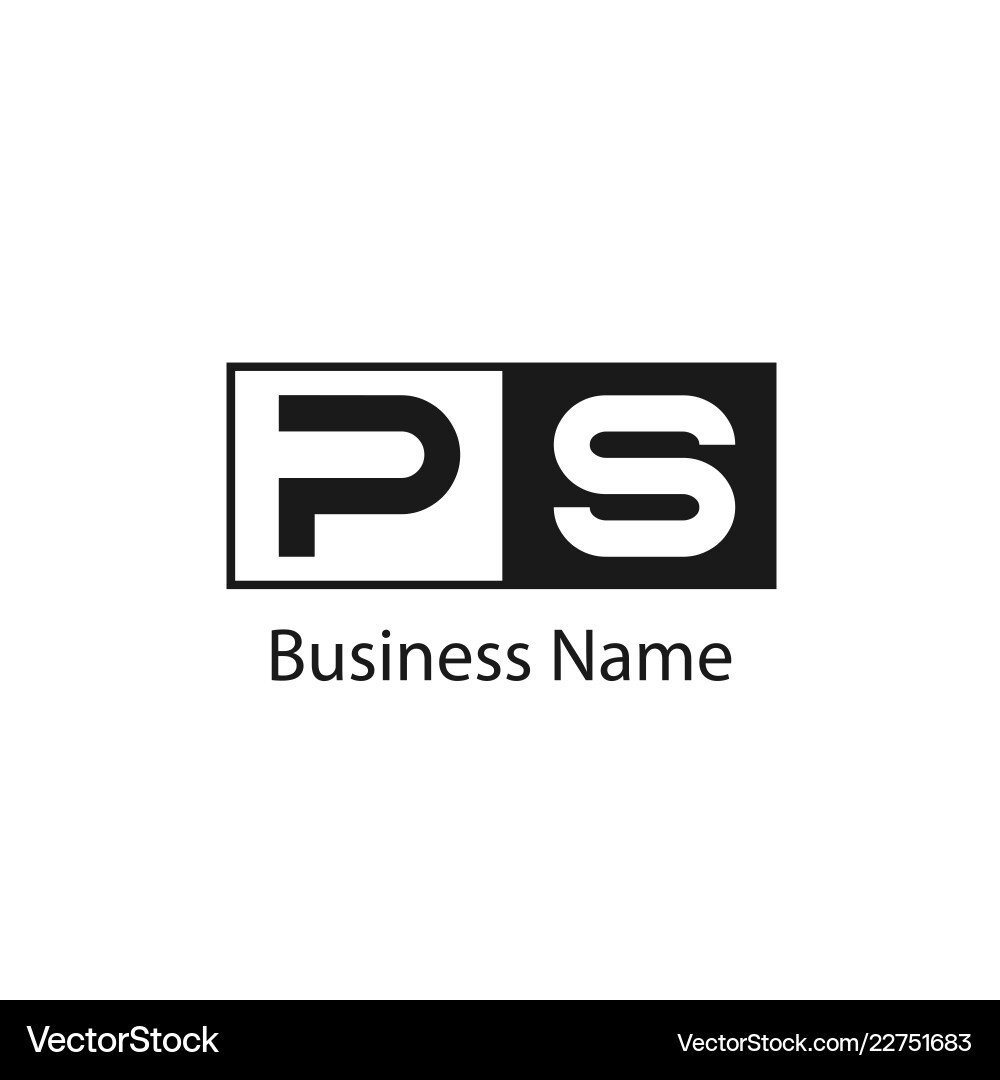 Erster Buchstabe ps Logo Vorlage Design Erster Buchstabe ps Logo Vorlage Design vektorbild