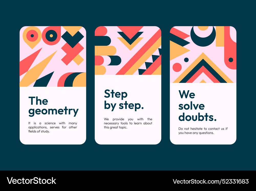 Flat design geometric pattern mobile Vector Image