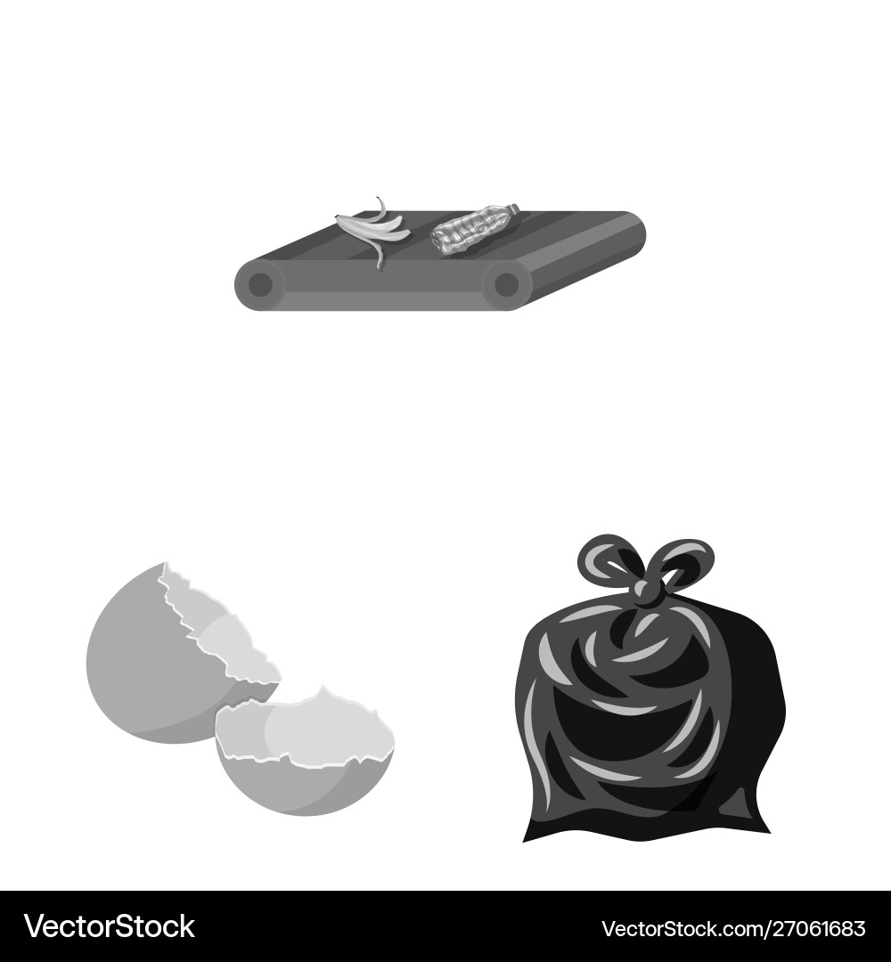 Isolated object dump and sort icon collection vector image