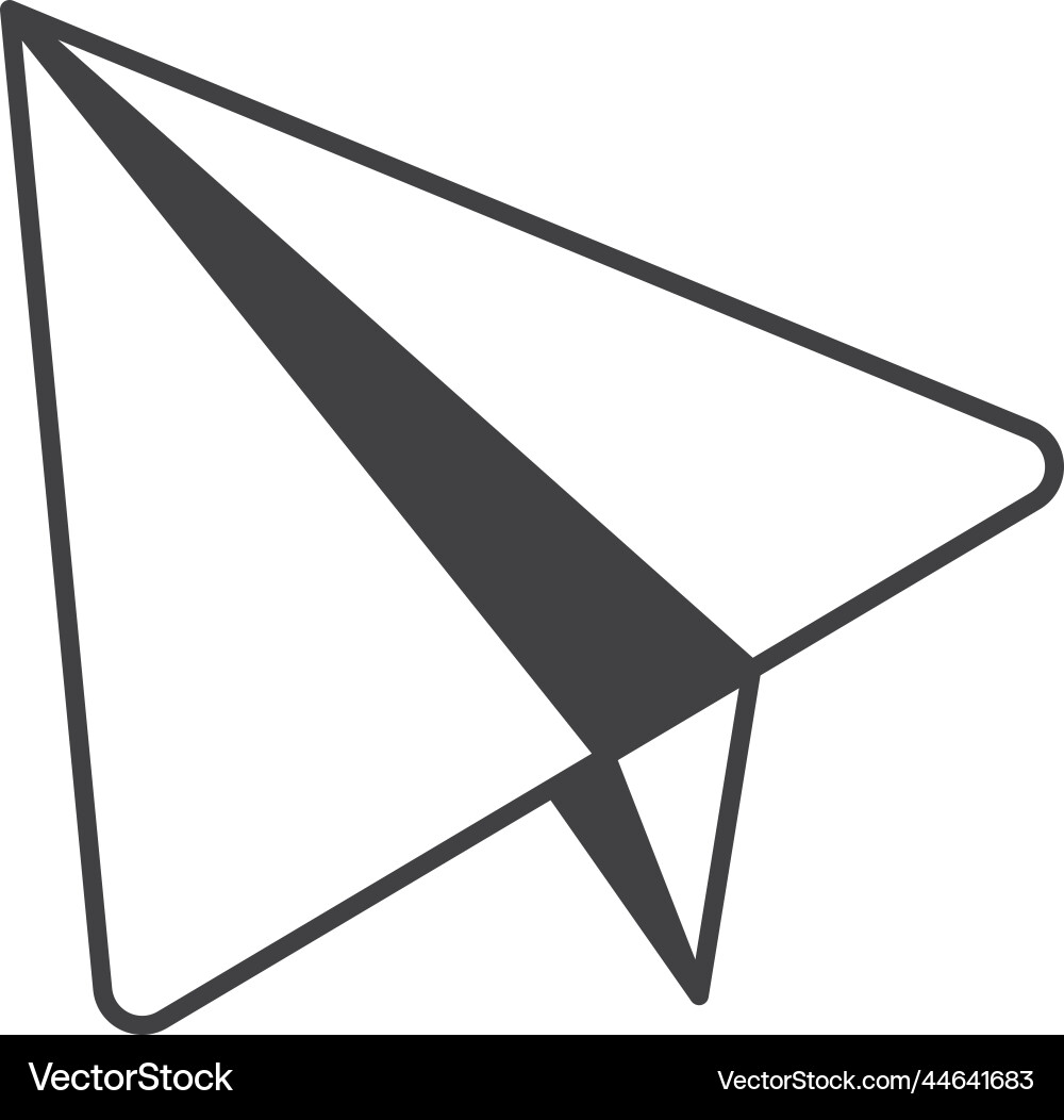 Paper plane in minimal style Vector Image