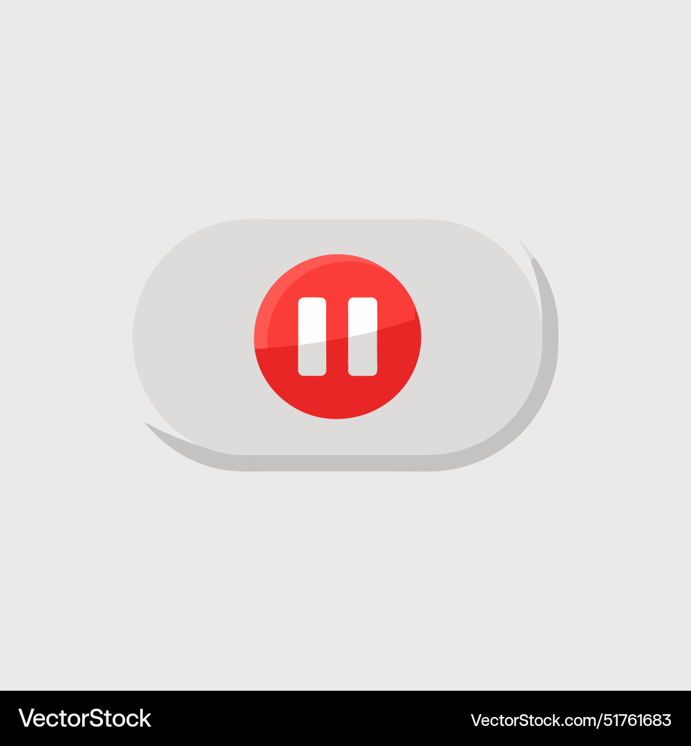 Pause interface icon isolated flat Pause interface icon isolated flat Vector Image