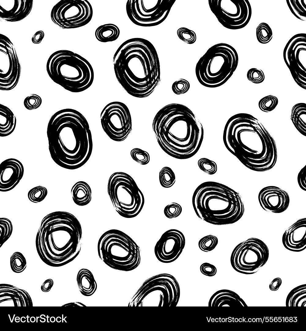 Seamless pattern with sketch circles shape Seamless pattern with sketch circles shape vector image