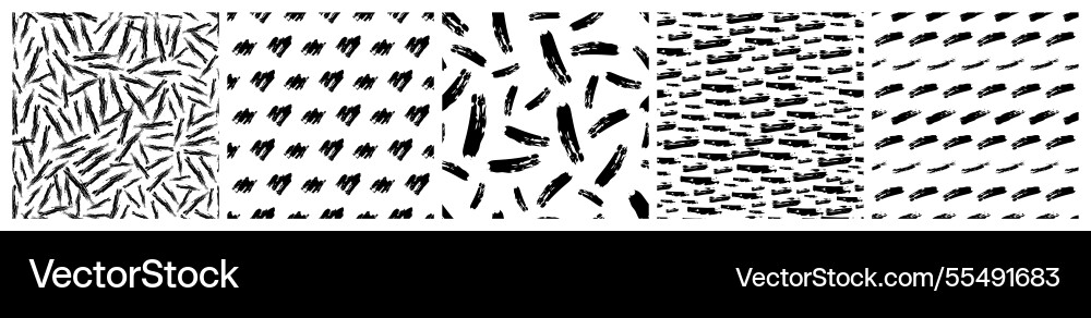 Set of seamless patterns with scribble smears Set of seamless patterns with scribble smears Vector Image