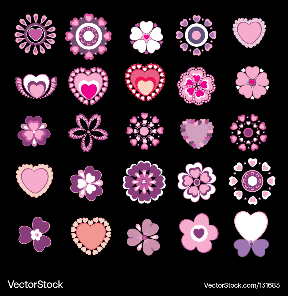 Valentines day elements Vector Image