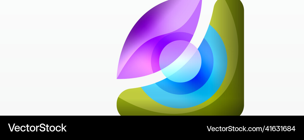 Abstract background with color geometric shapes Vector Image