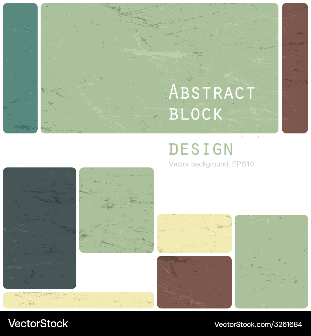 Abstract block design retro Vector Image