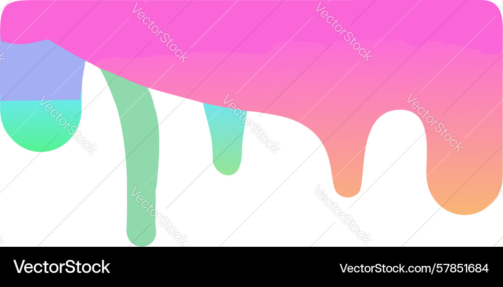 Abstract dripping paint pattern with flat design Vector Image