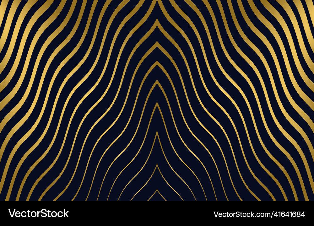 Abstract golden wavy pattern background Vector Image