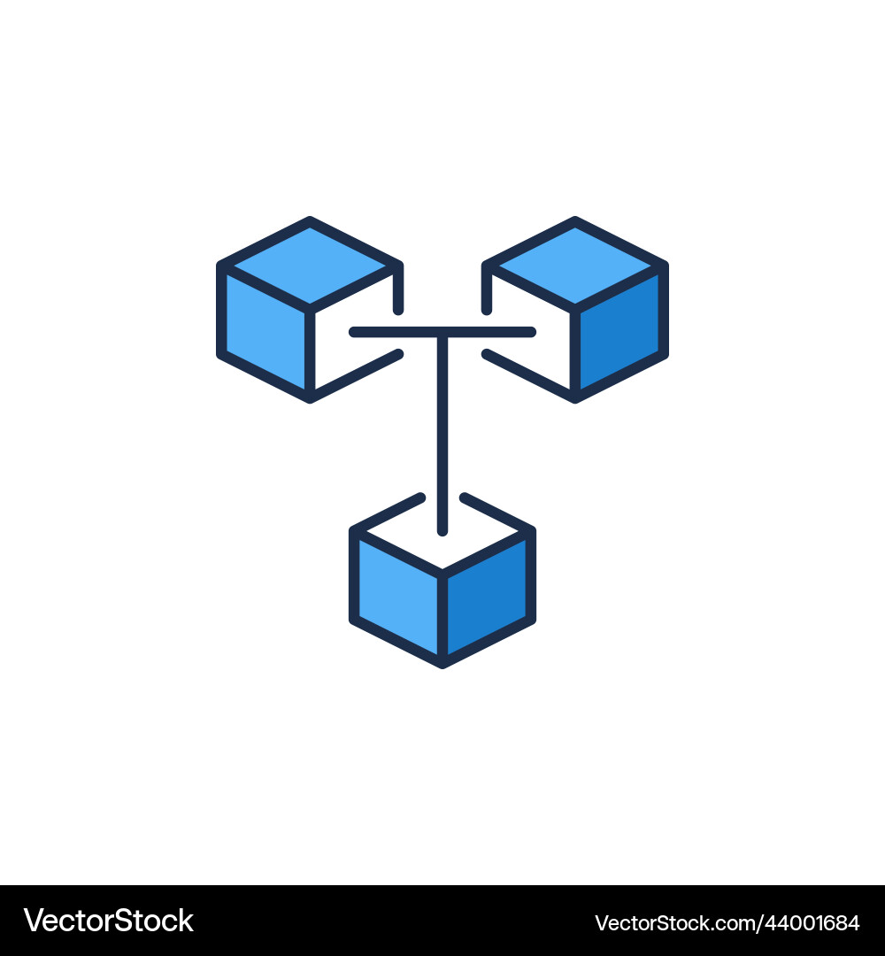 Blockchain cryptocurrency blue icon three – Royalty-Free Vector |  VectorStock