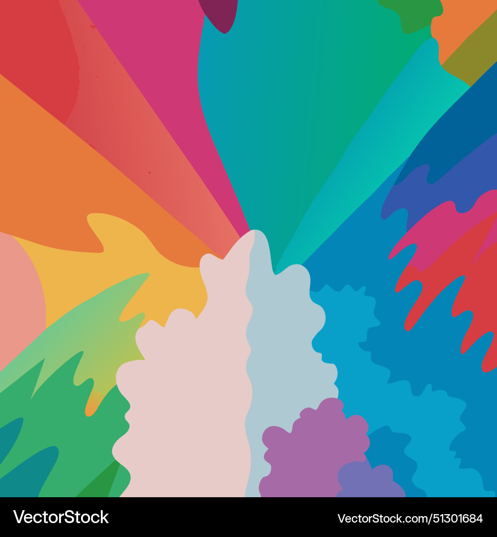 Colorful abstract background with dynamic shapes vector image