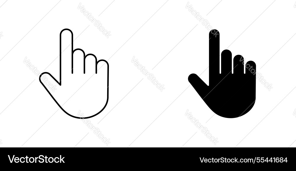 Cursor icon symbol collection on white background Vector Image