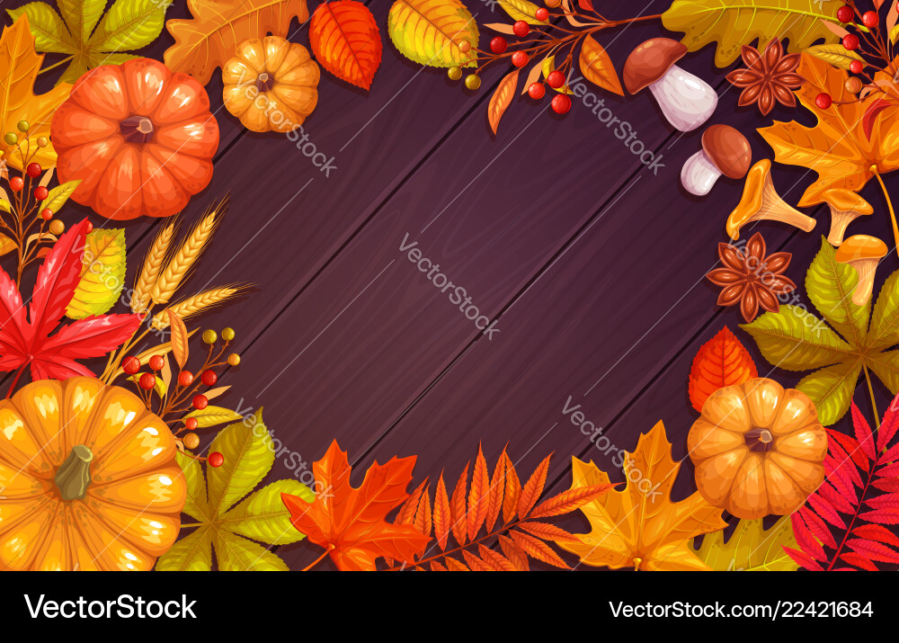 Fall poster template Fall poster template vector image