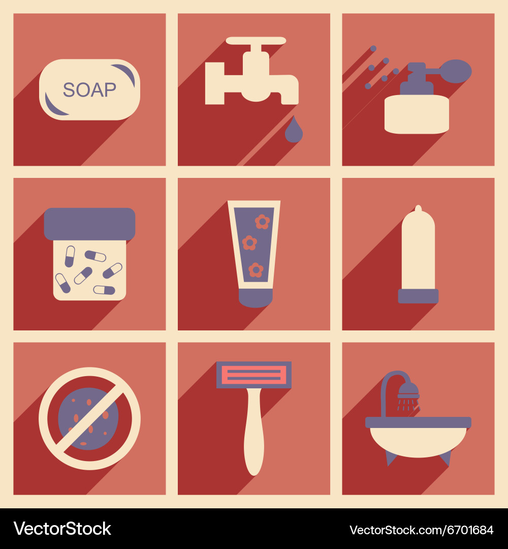 Flat with shadow concept and mobile application Vector Image