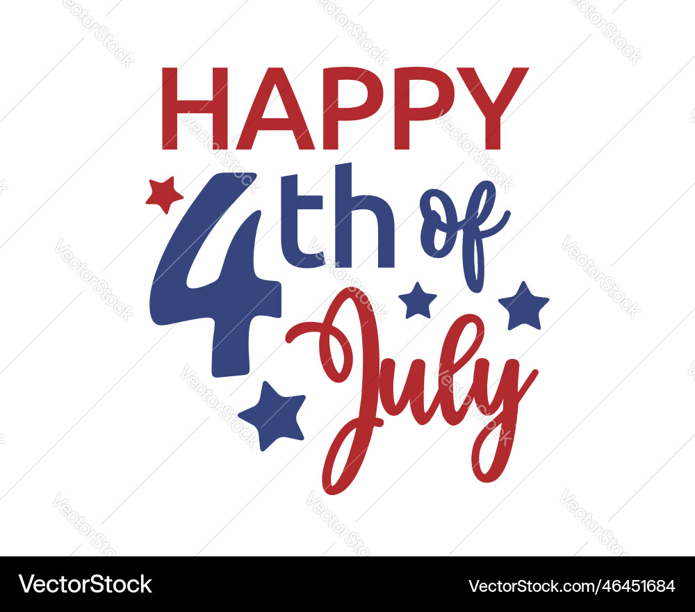 Fourth of July Patriotic Quotes Vector Image