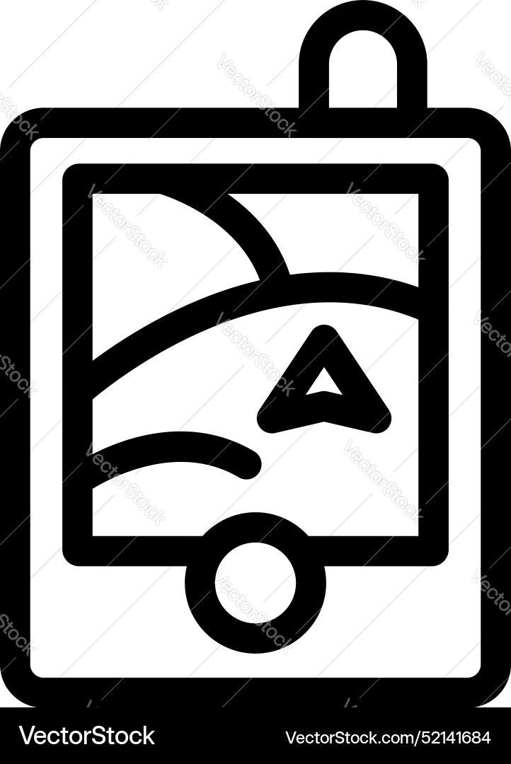 Gps navigation system showing route on screen Vector Image