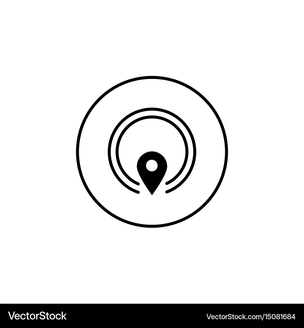 GPS Pointer Icon - Location Marker vector image