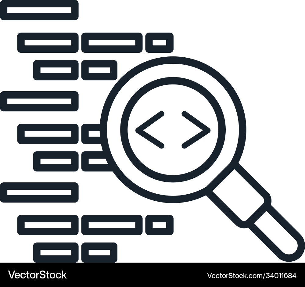 Lupe with text paragraph line style icon Lupe with text paragraph line style icon vector image