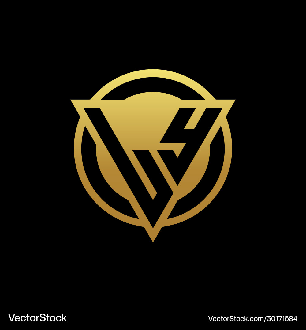 Ly logo monogram with triangle shape and circle Vector Image