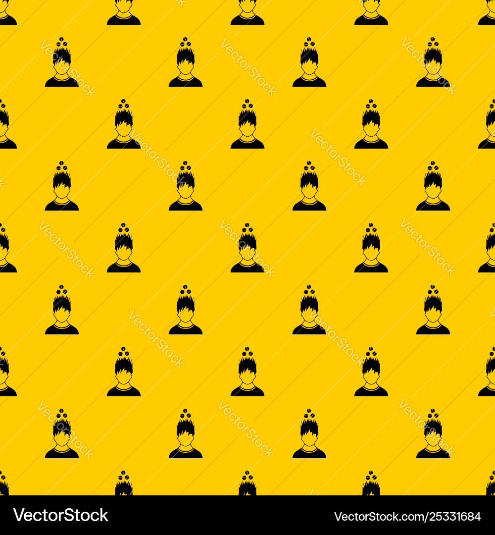 Man with tablets over head pattern vector image