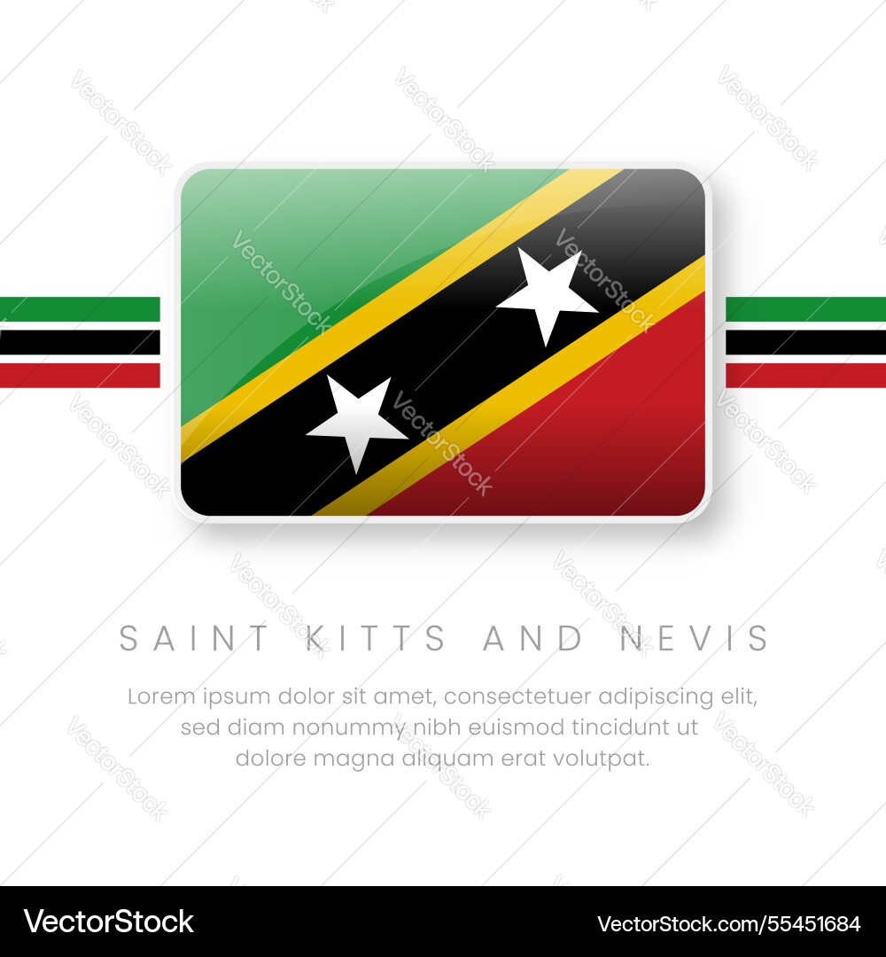 National saint kitts and nevis flag National saint kitts and nevis flag vector image