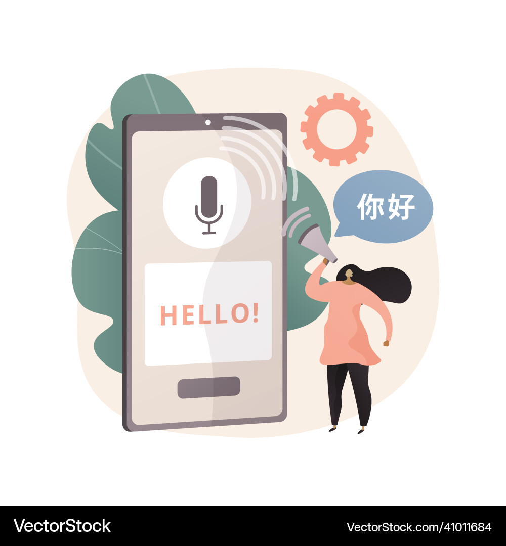 Speech to text abstract concept Speech to text abstract concept Vector Image