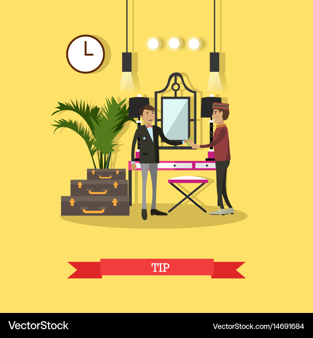 Tip concept in flat style vector image