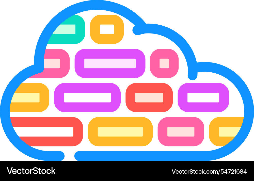 Word cloud natural language processing nlp color Vector Image