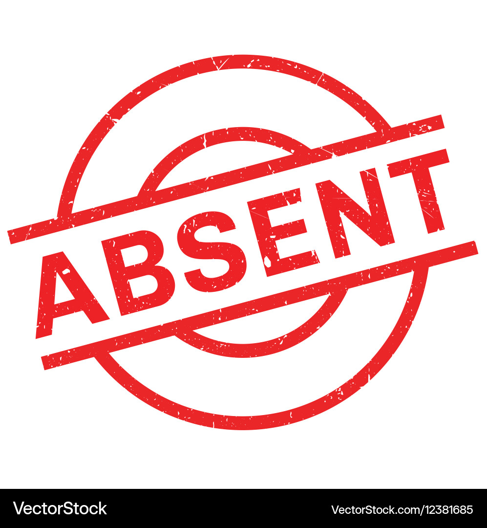 Absent rubber stamp Royalty Free Vector Image - VectorStock